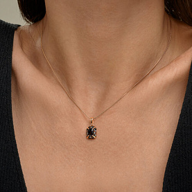 Подвеска SOKOLOV - Серебро 925, Гранат, Синтетический рубин, Фианит (арт. 92030895)