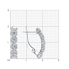 Серьги SOKOLOV - Серебро 925, Фианит (арт. 94022398)