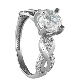 Кольцо Галатея - Серебро 925, Фианит (арт. 2244.1)