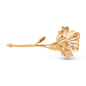 Брошь ЮФ Династия - Золото 375, Фианит (арт. 803728-5102)