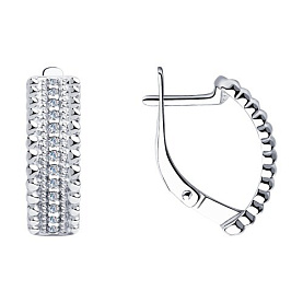 Серьги SOKOLOV - Серебро 925, Фианит (арт. 94023553)