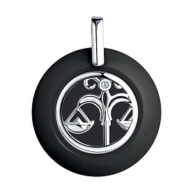 Подвеска Diamant - Серебро 925, Керамика, Фианит (арт. 94-130-01256-1)