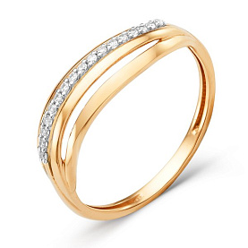 Кольцо ЮФ Династия - Золото 585, Фианит (арт. 001871-1102)