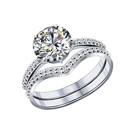 Кольцо SOKOLOV - Серебро 925, Фианит (арт. 94011771)