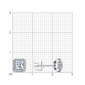 Серьги SOKOLOV - Серебро 925, Фианит (арт. 94025857)