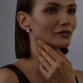 Серьги SOKOLOV - Серебро 925, Фианит (арт. 94025657)