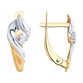 Серьги SOKOLOV - Золото 375, Фианит (арт. 027317-4)