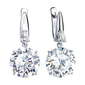 Серьги SOKOLOV - Серебро 925, Фианит (арт. 94022277)