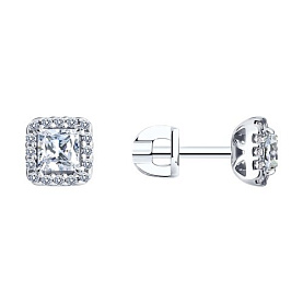 Серьги SOKOLOV - Серебро 925, Фианит (арт. 94025857)