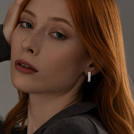 Серьги SOKOLOV - Серебро 925, Фианит (арт. 94021365)