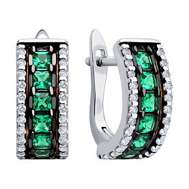 Серьги SOKOLOV - Серебро 925, Фианит (арт. 94027097)