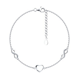 Браслет SOKOLOV - Серебро 925, Фианит (арт. 94051115-91)