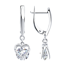 Серьги SOKOLOV - Серебро 925, Фианит (арт. 94023432)