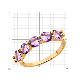 Кольцо SOKOLOV - Золото 375, Аметист (арт. 37714563)