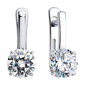 Серьги SOKOLOV - Серебро 925, Фианит (арт. 94025263)