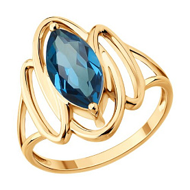 Кольцо SOKOLOV - Золото 585, Топаз лондон (арт. 717433)