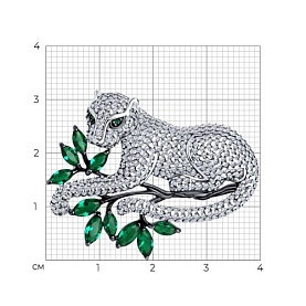 Брошь SOKOLOV - Серебро 925, Фианит (арт. 94040294)