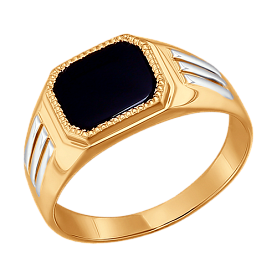 Кольцо SOKOLOV - Золото 375, Синтетическая шпинель (арт. 016451-4)