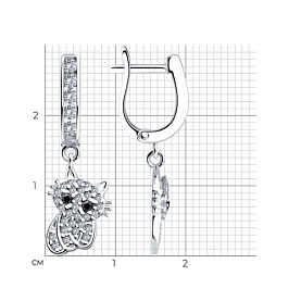 Серьги SOKOLOV - Серебро 925, Фианит (арт. 94026100)