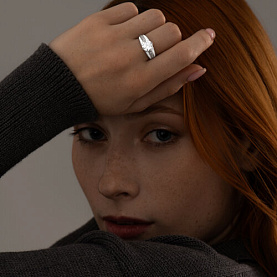 Кольцо SOKOLOV - Серебро 925, Фианит, Эмаль (арт. 94012974)