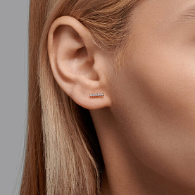 Серьги Diamant - Золото 585, Фианит (арт. 51-122-02235-1)