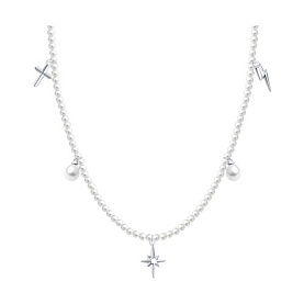 Колье SOKOLOV - Серебро 925, Жемчуг имитация, Жемчуг культивированный (арт. 92070101)