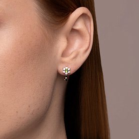 Серьги SOKOLOV - Серебро 925, Swarovski , Фианит (арт. 94026473)