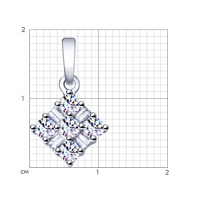 Подвеска SOKOLOV - Серебро 925, Фианит (арт. 94032112)