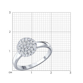 Кольцо SOKOLOV - Серебро 925, Фианит (арт. 94014916-91)