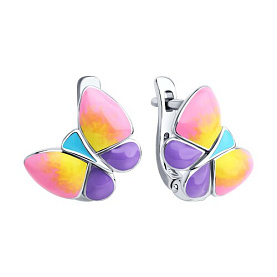 Серьги SOKOLOV - Серебро 925, Эмаль (арт. 94026858)