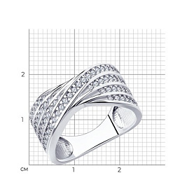 Кольцо SOKOLOV - Серебро 925, Фианит (арт. 94013574)