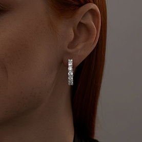 Серьги SOKOLOV - Серебро 925, Фианит (арт. 94025705)
