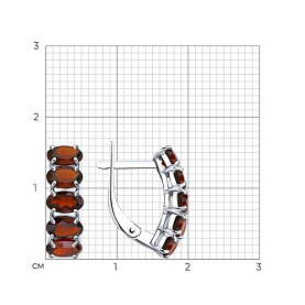 Серьги SOKOLOV - Серебро 925, Гранат (арт. 92021029)