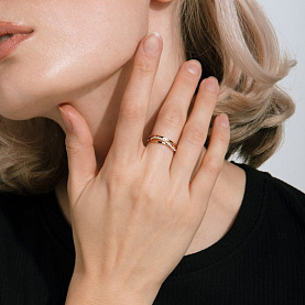 Кольцо ЮФ Династия - Золото 585, Фианит (арт. 002441-1102)