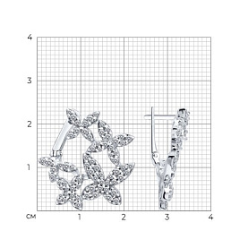 Серьги SOKOLOV - Серебро 925, Фианит (арт. 94027802)