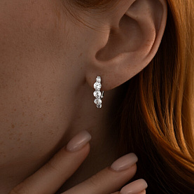 Серьги SOKOLOV - Серебро 925, Фианит (арт. 94023498)