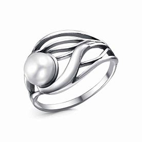 Кольцо Красная пресня - Серебро 925, Жемчуг культивированный (арт. 23316392)
