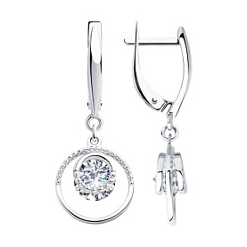 Серьги SOKOLOV - Серебро 925, Фианит (арт. 94023433)