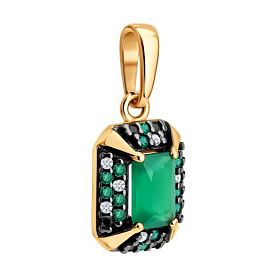 Подвеска SOKOLOV - Серебро 925, Агат, Фианит (арт. 92030896)