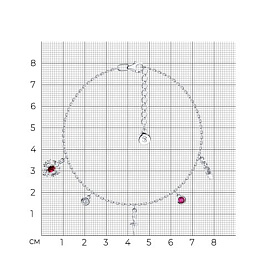 Браслет SOKOLOV - Серебро 925, Синтетический рубин, Фианит (арт. 94051196)