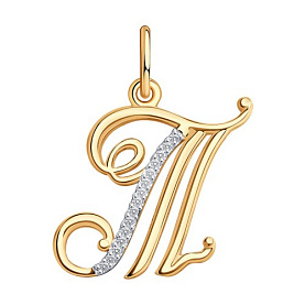 Подвеска SOKOLOV - Золото 585, Фианит (арт. 034541)