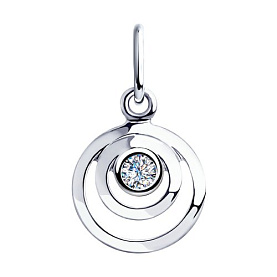 Подвеска SOKOLOV - Серебро 925, Фианит (арт. 94032280)
