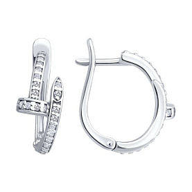 Серьги SOKOLOV - Серебро 925, Фианит (арт. 94027214)