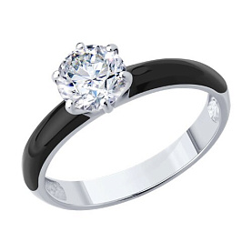 Кольцо SOKOLOV - Серебро 925, Фианит (арт. 94014427)