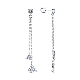 Серьги SOKOLOV - Серебро 925, Фианит (арт. 94025979)