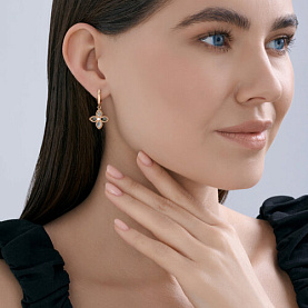 Серьги Diamant - Золото 585, Фианит (арт. 51-121-02984-1)