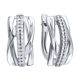 Серьги SOKOLOV - Серебро 925, Фианит (арт. 94027528)