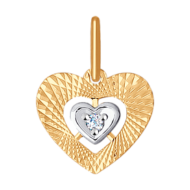 Подвеска SOKOLOV - Золото 375, Фианит (арт. 035341-4)