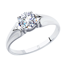 Кольцо SOKOLOV - Серебро 925, Фианит (арт. 94012829)