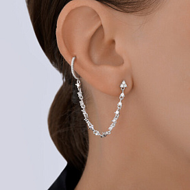 Серьга SOKOLOV - Серебро 925, Фианит (арт. 94170364)